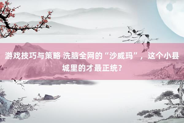 游戏技巧与策略 洗脑全网的“沙威玛”，这个小县城里的才最正统？