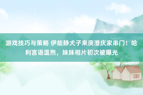 游戏技巧与策略 伊能静犬子来庾澄庆家串门！哈利言语温煦，妹妹相片初次被曝光