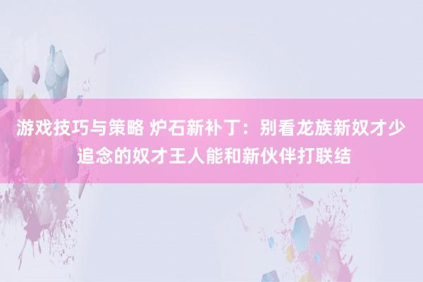 游戏技巧与策略 炉石新补丁：别看龙族新奴才少 追念的奴才王人能和新伙伴打联结