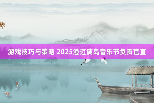 游戏技巧与策略 2025澄迈漓岛音乐节负责官宣